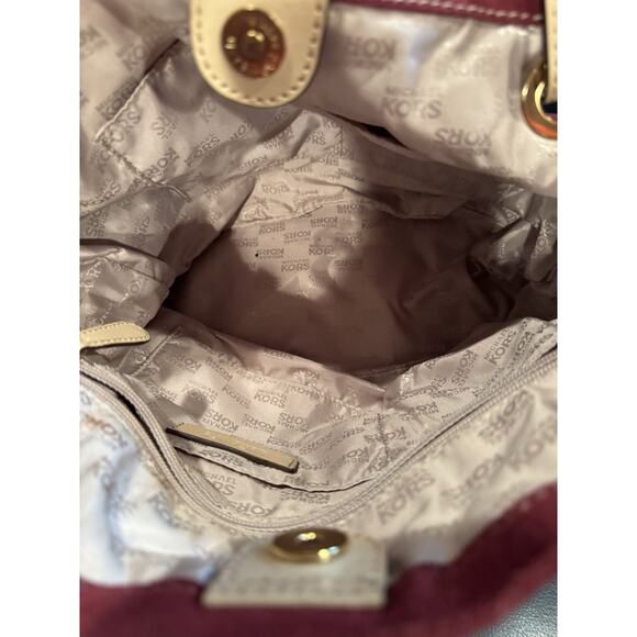 Michael Kors Large Red Suede Bag - Picture 4 of 7